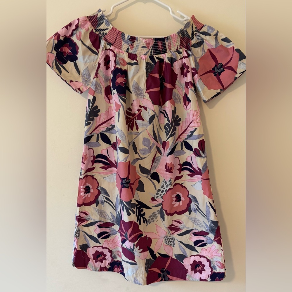 LOFT Pink and Blue Patterned Blouse